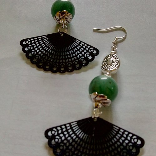 Boucles d'oreilles "eventail"    vendues