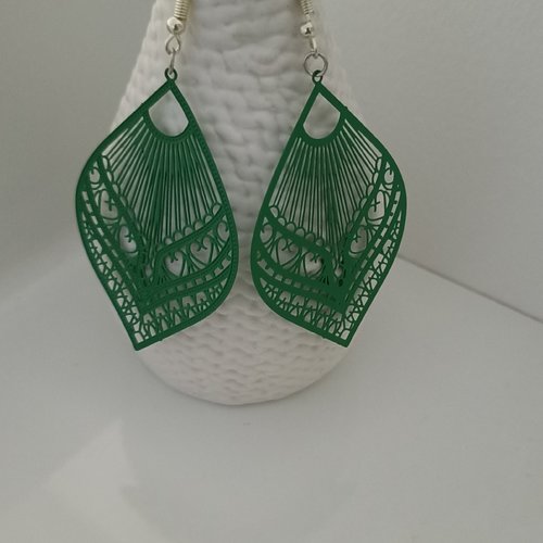Boucles d'oreilles vertes