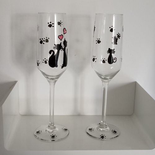 Flûte à champagne décorée