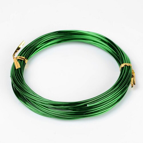 Fil d'aluminium vert foncé 1.5mm,fil création bijoux,fil fin, fil métallique,création bijoux,fil de métal, bobine de 10 mètres, g5027
