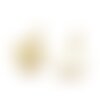 Pendentif coeur oeil protecteur zircon blanc laiton doré 18k 8mm, sans nickel,création bijoux,pendentif amour, l'unité g5856