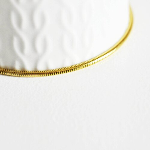 Bracelet serpent acier doré 14k, bracelet doré,fournitures créatives,création bijoux,acier doré,sans nickel,bracelet acier doré,20cm g4907