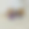Pendentif améthyste violette brute, fournitures créatives, pendentif pierre, support doré, création bijoux, pierre naturelle, 25mm,g2498