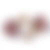 Pendentif goutte quartz fraise, pendentif bijoux pierre naturelle quartz naturel,17-19mm l'unité g3611