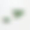 Connecteur ovale laiton brut émail vert, fournitures créatives, laiton doré, pendentif ovale,création bijoux,10.5mm, lot de 10,g3352