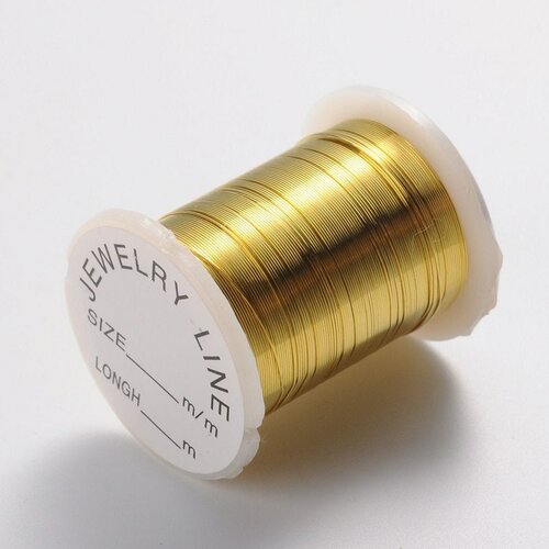 Fil de cuivre doré 0.3mm,fil création bijoux,fil fin en métal doré, fil métallique sans nickel ,bobine de 10 mètres,g6184