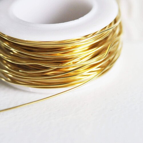 Fil d'acier doré inoxydable 0.7mm,fil fin métallique pour la création bijoux sans nickel,0.7mm, le mètre,g3244