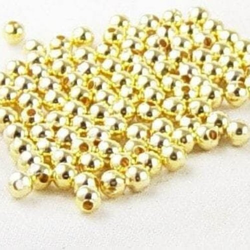 Perles intercallaires dorées, fournitures créatives, perles intercalaire dorées, création bijoux, 10 grammes, 3mm g294