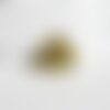 Breloque coeur laiton doré 18k cristal,sans nickel,croix bijoux,création bijoux,pendentif amour, pendentif bonheur,14.5mm g3588
