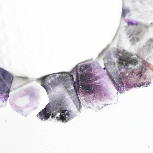 Perle améthyste violette naturel brute roulée, fourniture créatives,pierre naturelle, litotherapie, chips amethyste, les 2, 18-25mm,g2967