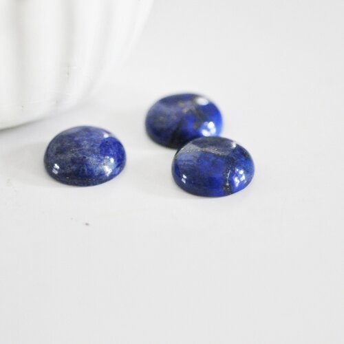 Cabochon rond bleu lapis lazulis 16mm, cabochon rond, cabochon pierre, lapis lazulis naturel,16mm, pierre naturelle, l'unité, g431
