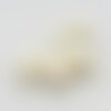Perle naturelle blanche semi-percée 4mm, perle semi percée, perle de culture, création bijoux, perle eau douce,l'unité g1776
