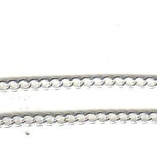 Chaine plate argentée maille 2mm, chaine argent, chaine création bijoux, lot de 5 mètres,g2750