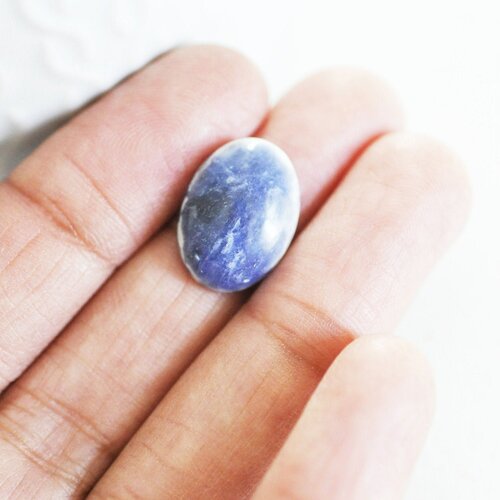Cabochon sodalite bleue,cabochon sodalite, bijou cabochon pierre naturelle,cabochon ovale, 13x18mm,pierre naturelle,g2659