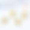 Pendentif feuille érable relief étoile laiton brut 15x12mm, fournitures bijoux, breloques laiton brut,sans nickel, lot de 5 g6551