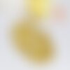Pendentif locket coeur oeil protecteur laiton brut 28mm, un apprêt doré sans nickel,une médaille dorée en laiton brut,lot de 2 g6283