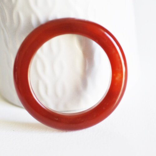 Pendentif donut agate orange teintée,pendentif agate, pendentif pierre,agate naturelle,agate teintée,46-55mm, l'unité g3889