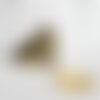 Pendentif coeur martelé laiton doré 18k, pendentif géométrique texturé création bijoux, lot de 2, 20x17mm, g3302