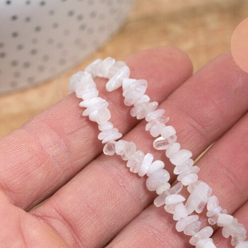 Perles pépite pierre de lune, perles pépite, pierre de lune naturelle création bijoux,perle pierre,fil de 85, 3-13mm-g2130
