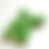 Perle carrée howlite verte, fournitures créatives, howlite naturelle, perle verte,perle pierre, création, howlite verte,15mm,lot de 5 g3821