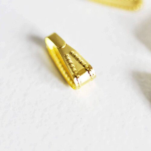 Bélière laiton doré,support laiton,création bijoux,support pendentif doré, support pendentif,création collier,les 50,11mm-g1540