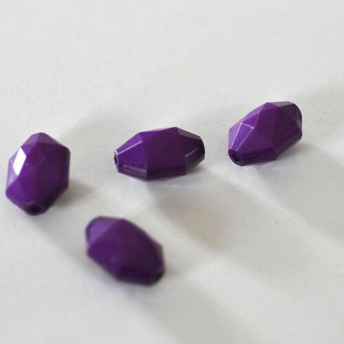 Perles facettées plastique violet,perles bijoux, fabrication bijoux, perles vintage,perles plastique,1.8cm,lot de 10-g1161