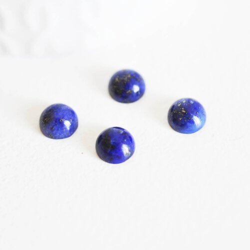 Cabochon rond bleu lapis lazulis, cabochon rond, cabochon pierre, lapis lazulis naturel,8mm, pierre naturelle, l'unité,g2684