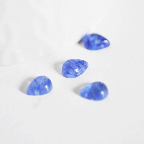 Cabochon goutte kyanite cianyte bleue, fournitures créatives, cabochon rond, kyanite naturelle,8x6mm, pierre naturelle-g2266