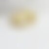Bague réglable laiton doré chaine et zircon, creation bijoux,bague femme cadeau anniversaire, support bague laiton doré,17.3mm, g3456