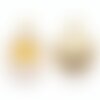 Pendentif fleur marguerite doré émaillé zamac doré,pendentif fleur création bijoux, pendentif doré, 14mm,lot de 5 g3657