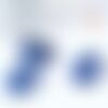 Cabochon ovale jaspe ondulée teinté bleue foncé 25mm,cabochon ovale, jaspe naturel l'unité g7652