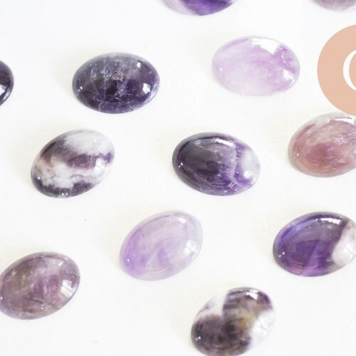 Cabochon ovale amethyste, cabochon ovale cabochon pierre, cabochon violet, amethyste naturelle,18x13mm, pierre naturelle, l'unité,g1183