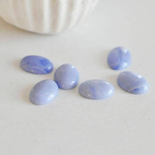 Cabochon agate bleue clair, cabochon ovale, cabochon agate,agate naturelle,pierre naturelle, création bijoux,18 x13mm, l'unité,g1922