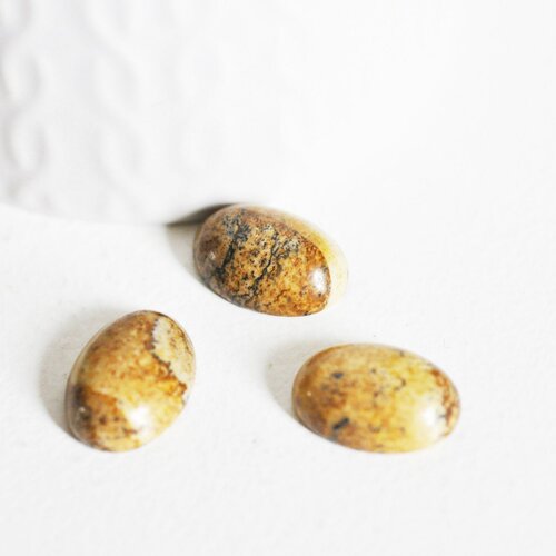 Cabochon ovale jaspe paysage,bijou pierre, cabochon ovale,jaspe naturel, jaspe marron,cabochon 13x18mm, pierre naturelle-g2062
