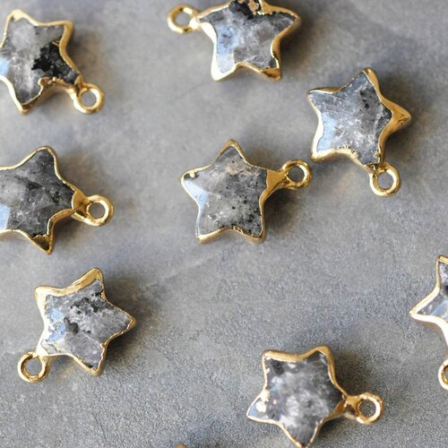 Pendentif étoile labradorite facettes,pendentif bijoux, pendentif pierre, labradorite naturelle, pendentif étoile,17mm, l'unité g3944