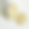 Pendentif osier tressé naturel, fournitures créatives, perle bois,perle osier, création bijoux, perles géométriques,45mm, lot de 2 - g341