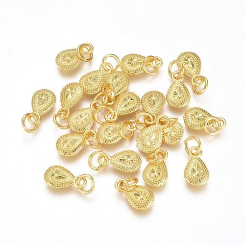 Pendentif zamac doré,fournitures créatives, sans nickel,creation bijoux,perle géométrique,9.5mm,lot de 5 g5456