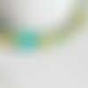 Perle resine rectangulaire multicolore, perle résine,perle turquoise, turquoise synthétique, bijoux contemporains,20x15mm, fil de 18,g2514