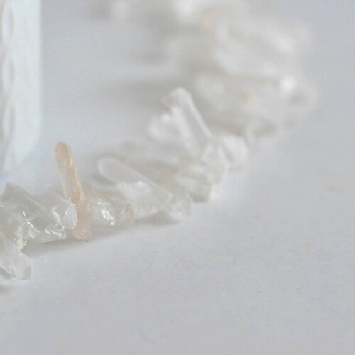 Perles cristal de roche transparent, pierre brute, création bijoux,cristal, perle pierres, pierre naturelle,lot de 10-g757