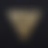 Pendentif triangle fleuri acier doré 17mm, breloque doré, acier inoxydable doré, pendentif sans nickel, création bijoux, l'unité g5925