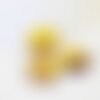 Perle disque bois résine jaune,bois naturel,perles bois,perle géométrique,perle ronde,perle ronde  bois,18mm,les 5- g1804