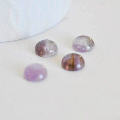 Cabochon rond amethyste, cabochon rond, cabochon pierre, cabochon violet, amethyste naturelle,10mm, pierre naturelle,g2685