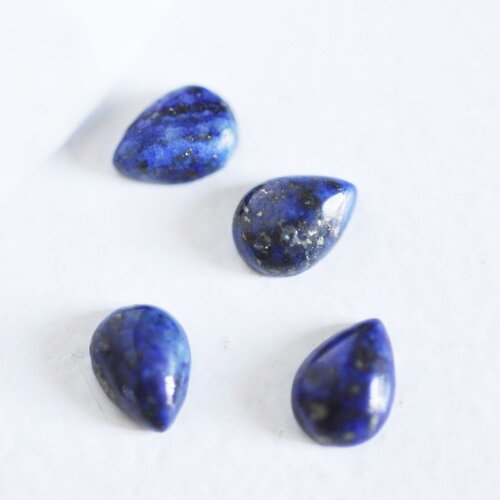 Cabochon dôme goutte lapis lazulis, cabochon goutte, lapis naturel, fabrication bijoux, pierre naturelle,8x6mm, l'unité,g2274