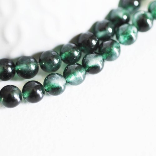 Perle jade vert,perles rondes,perle jade,jade naturel, creation bijou, jade vert,pierre naturelle, 6mm, le fil de 60 perles,g1785