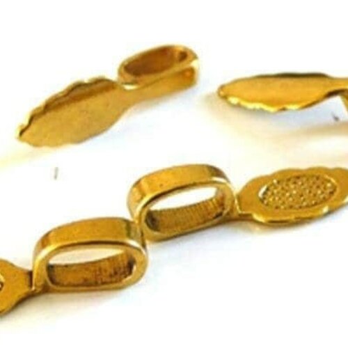 Bélière doréesupport coller, création bijoux,support pendentif doré, support pendentif, création collier,2.6cm, l'unité, g902