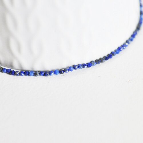 Perle lapis lazuli ronde,bijou pierre naturelle,lapis lazuli naturel,pierre naturelle,création bijoux,2mm,le fil de 38 cm, g3051