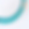 Perle rondelle donut verre opaque turquoise,des perles rondelles verre pour créations de bijoux et bracelet,8x5mm, le fil de 40,3 cm ,g5820