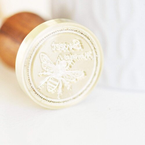 Sceau en metal abeille cire à cacheter, une fourniture pour création de sceau personnalisé invitation de mariage diy, l'unité,g3997