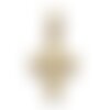 Pendentif acier doré croix,breloque doré, acier inoxydable doré,pendentif sans nickel,création bijoux religion,19mm, l'unité,g2894