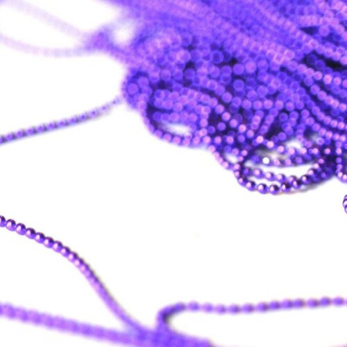 Chaine boule violette, fourniture créative, chaine bijou, création bijoux,chaine boule, chaine couleur,1.5mm, 5 mètres,g2679